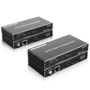 4K60 HDMI HDBaseT Extender with ARC | EX-HE70X | 18Gbps | IR + PoE | SPDIF Audio | 70m/230ft Transmission | HDMI 2.0 | Plug & Play