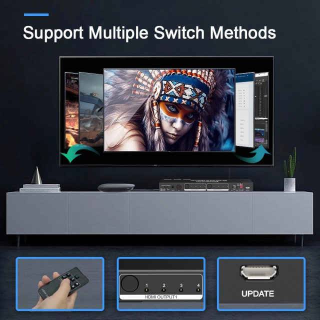 CXMX-42HA-ARC 4×2 HDMI 2.0 Matrix with ARC – 4K@60Hz 4:4:4 - Image 7