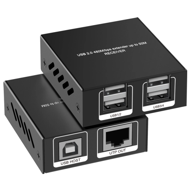 CXUE-50M-4P USB 2.0 Extender – 50m (165ft) over Cat5e/Cat6